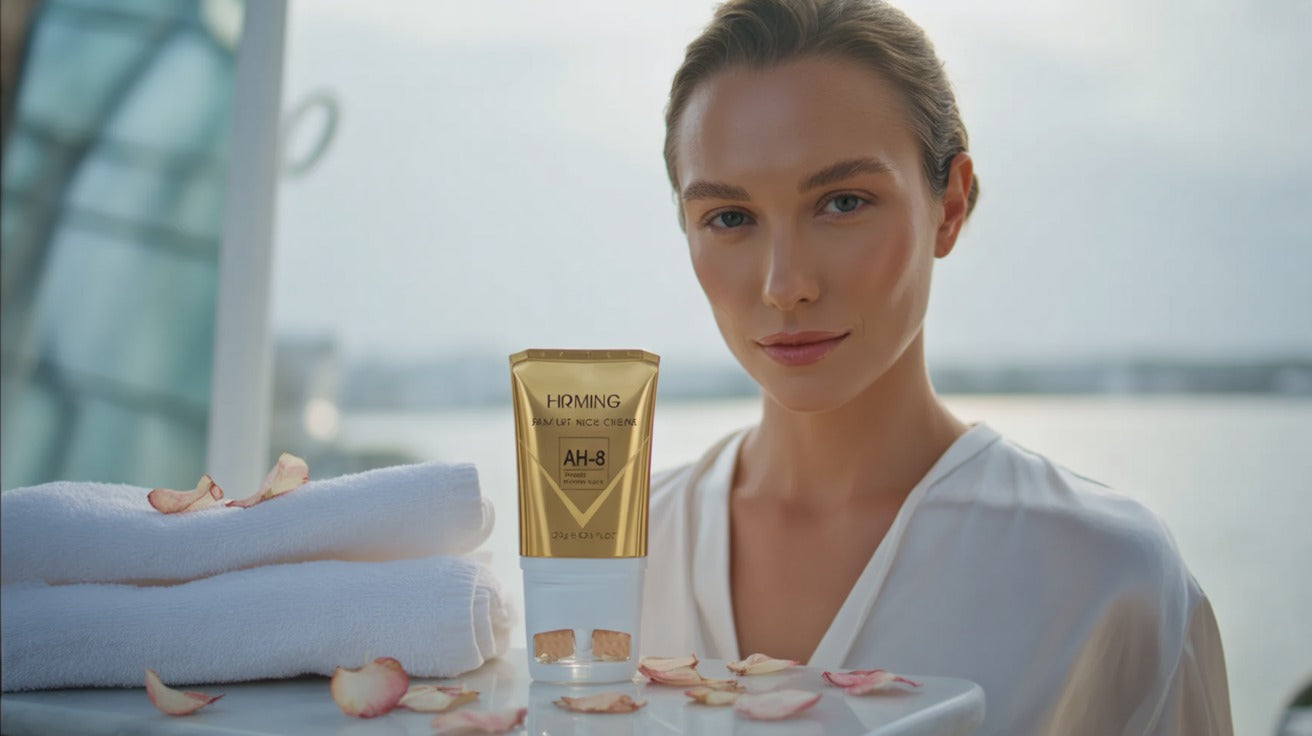 Aplicare cremă antirid pe față — rutina de îngrijire a tenului